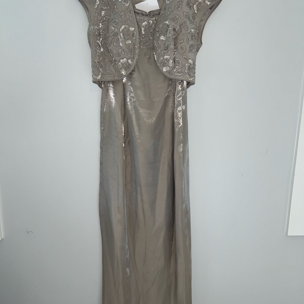 2PC Beige Evening Gown